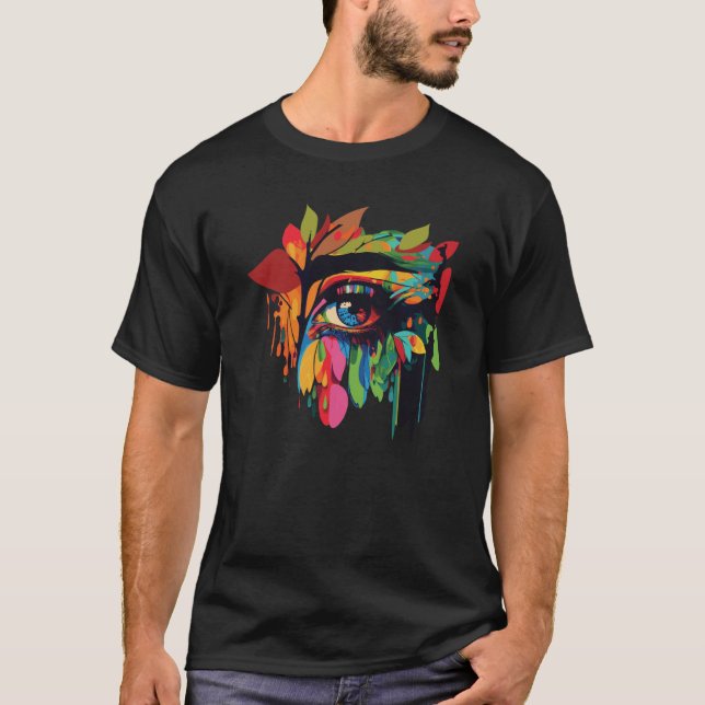 Camiseta Ojo Atractivo Visual Abstracto Colorido (Anverso)
