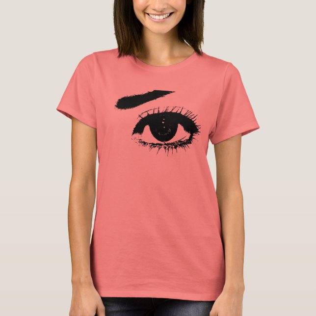Camiseta Ojo (blanco y negro) (Anverso)