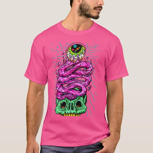 Camiseta Ojo de Arte Lowbrow - Punk de esquí de Gótico Grun (Anverso)