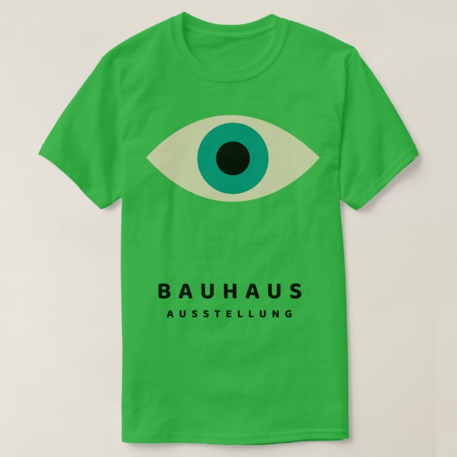 Camiseta Ojo de Bauhaus en turquesa (Diseño del anverso)