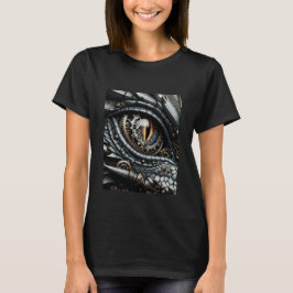 Camiseta Ojo de dragón steampunk en primer plano Arte de IA
