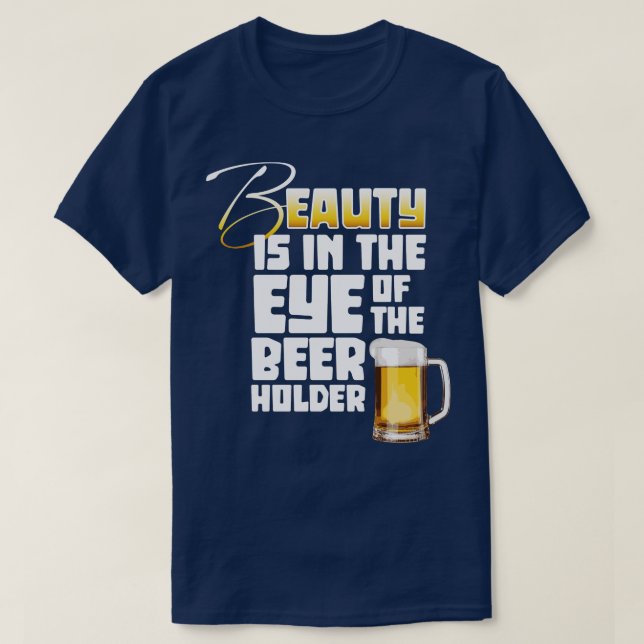 Camiseta Ojo de la Beer Holder divertido Beer Drinker (Diseño del anverso)