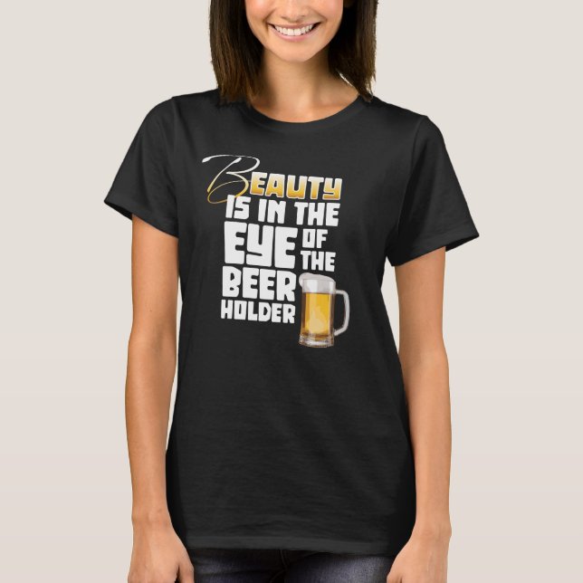 Camiseta Ojo de la Beer Holder - Funny Beer Drinker (Anverso)