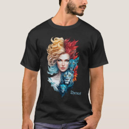 Camiseta Ojo de León y pelo estrellado