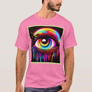 Camiseta Ojo de neón vívido con colores derretidos
