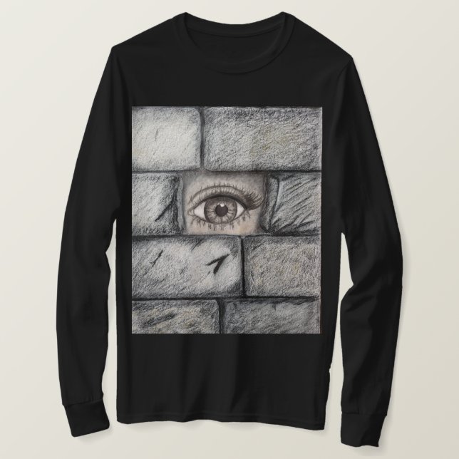 Camiseta "Ojo detrás de la pared" (Anverso del diseño)