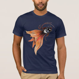 Camiseta Ojo Dorado Surrealista Pez Dorado Fantasía Arte Or