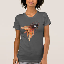 Camiseta Ojo Dorado Surrealista Pez Dorado Fantasía Arte Or