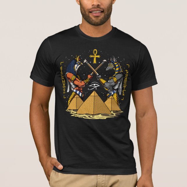 Camiseta Ojo egipcio de Ankh del Ra de dios de Anubis de (Anverso)