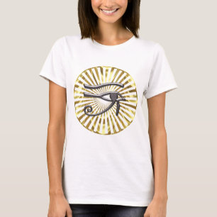Camiseta Ojo egipcio del oro y del negro de Horus