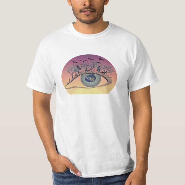 Camiseta Ojo en el mundo - Naturaleza y arte de la Tierra (Anverso)