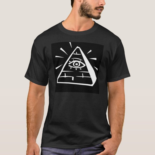 Camiseta Ojo en la pirámide - negro (Anverso)
