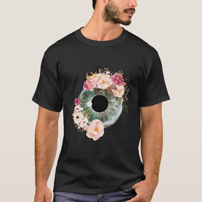 Camiseta Ojo Floral Otometrista Anatomía Ophthalmolo (Anverso)