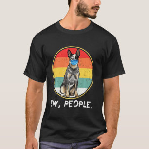 Camiseta Ojo Gente Ganado Australiano Perro Con Cara M