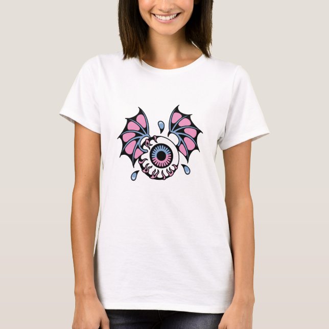 Camiseta Ojo gótico con alas (Anverso)