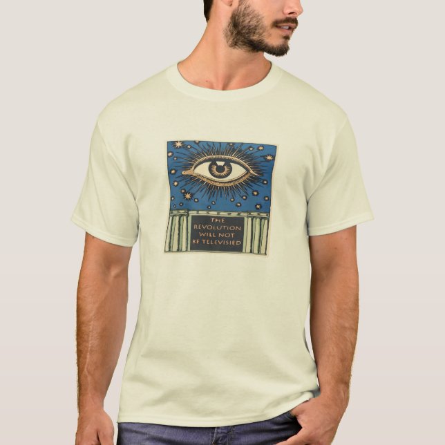 Camiseta Ojo grande, escenario, revolución no televisada (Anverso)