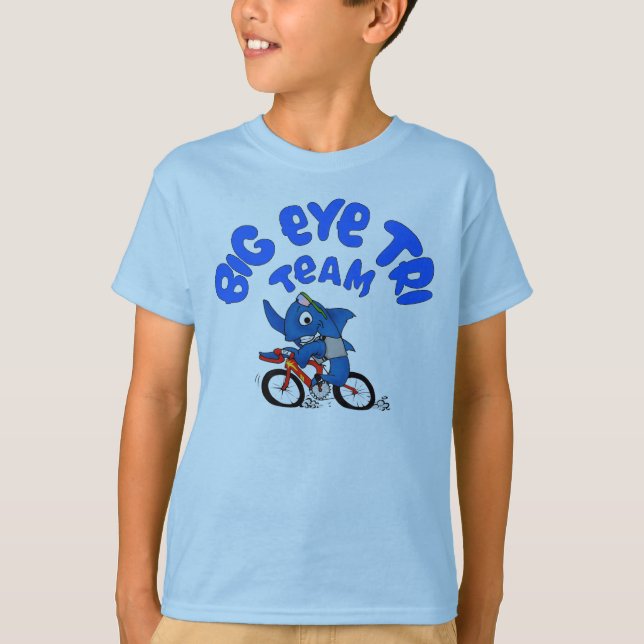 Camiseta ojo grande tri Azul (Anverso)