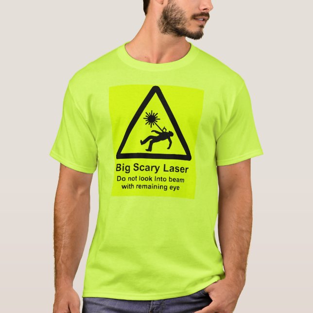 Camiseta Ojo restante de la mirada asustadiza grande (Anverso)