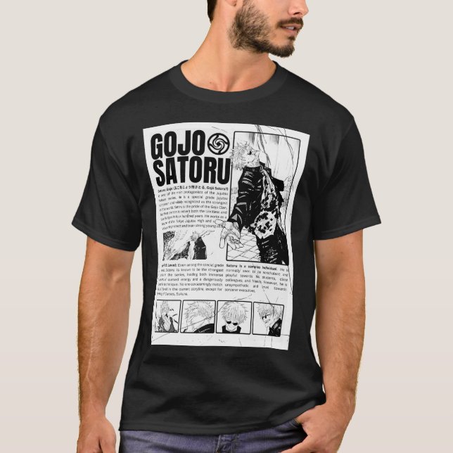 Camiseta ojo Satoru Manga Art – Jujutsu Kaisen Tees (Anverso)