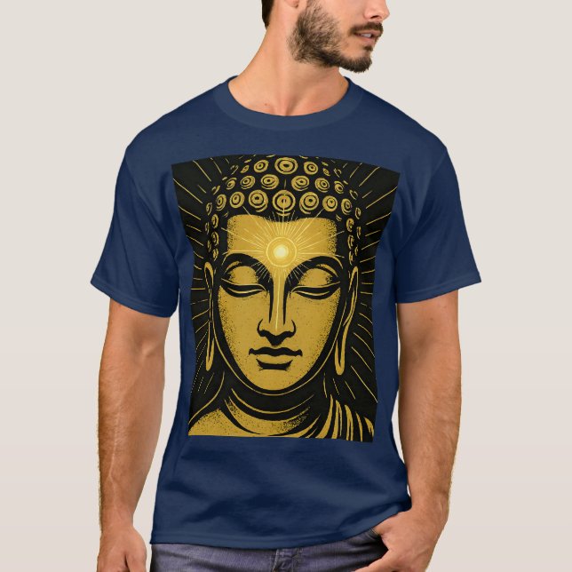 Camiseta Ojo Tercero de Buda de Oro | Despertar es (Anverso)