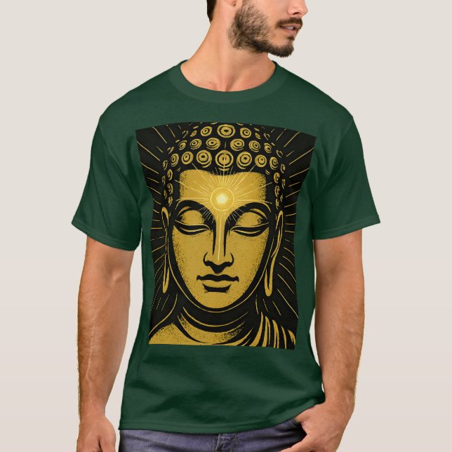 Camiseta Ojo Tercero de Buda de Oro | Despertar es (Anverso)