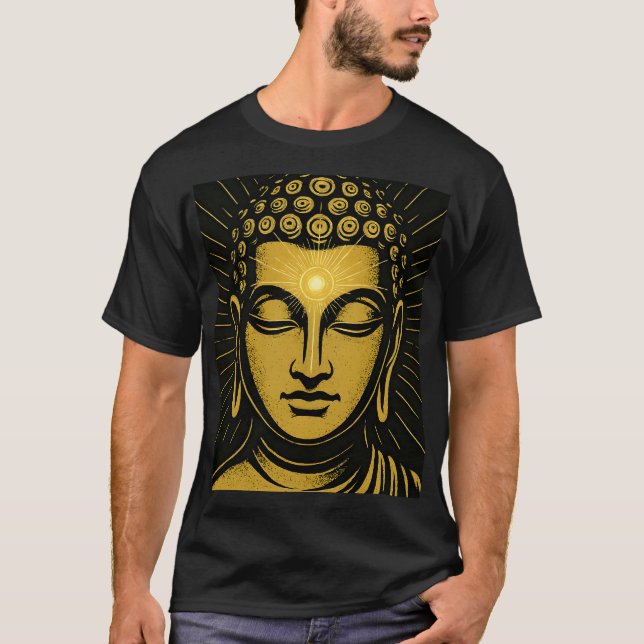Camiseta Ojo Tercero de Buda de Oro | Despertar es (Anverso)