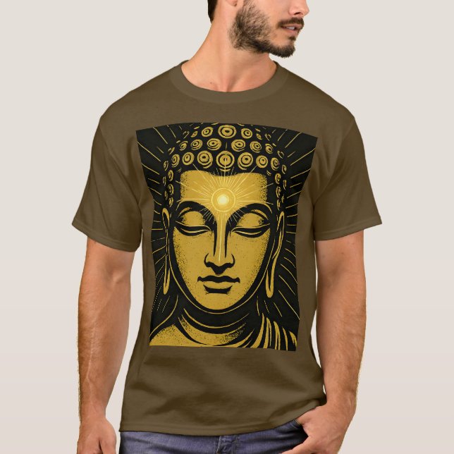 Camiseta Ojo Tercero de Buda de Oro | Despertar es (Anverso)