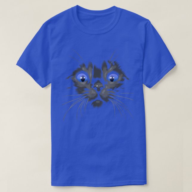 Camiseta Ojos azules de gato  (Diseño del anverso)