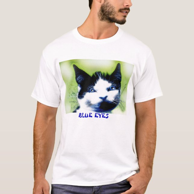 CAMISETA OJOS AZULES EL GATO (Anverso)