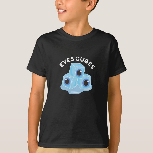 Camiseta Ojos Cubes Funny Ice Pun Dark BG (Anverso)