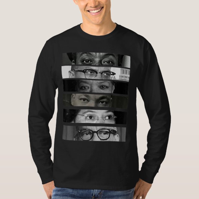 Camiseta Ojos de activistas de derechos civiles en Mes de H (Anverso)