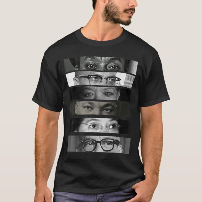 Camiseta Ojos de activistas de derechos civiles en Mes de H (Anverso)