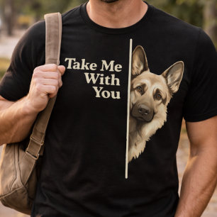 Camiseta Ojos de cachorro triste llévame contigo Pastor Ale