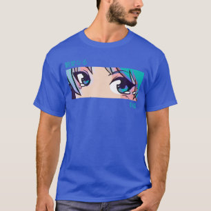Camiseta Ojos de chica de anime estética pastel arte otaku