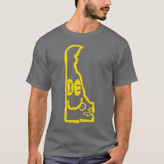 Camiseta Ojos DE Delaware Grunge Cara Sonriente Fondo Negro