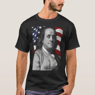 Camiseta ojos de franklin banderas país americano