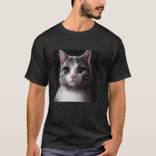 Camiseta ojos de gato lindos cabeza y cara para kitty kit d