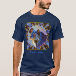 Camiseta Ojos de perro adorables arte animal abstracto pers
