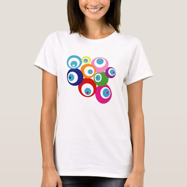 CAMISETA OJOS DE SUERTE BUENA SUERTE MALOS OJOS LLUVIA (Anverso)