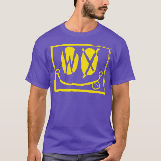 Camiseta Ojos de WY Wyoming Grunge Cara Sonriente Amarillo