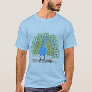 Camiseta Ojos del pavo real de India, por Wendy C. Allen