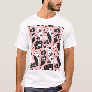 Camiseta Ojos dibujados a mano: patrón de moda