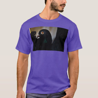 Camiseta Ojos Naranjas de paloma negra 1