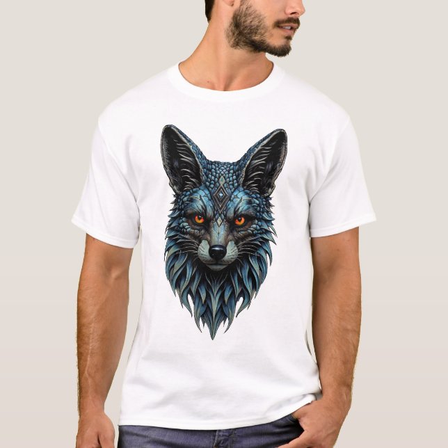 Camiseta Ojos naranjas, piel fresca: El zorro deslumbrante. (Anverso)