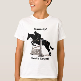 Camiseta ¡Ojos para arriba! ¡Talones abajo! Caballo
