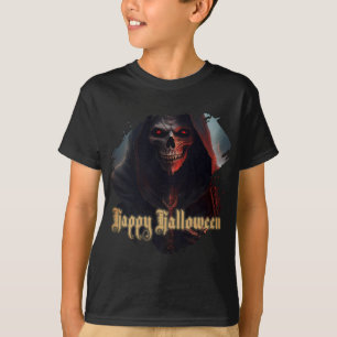 Camiseta Ojos rojos brillantes Segador Arte de Halloween