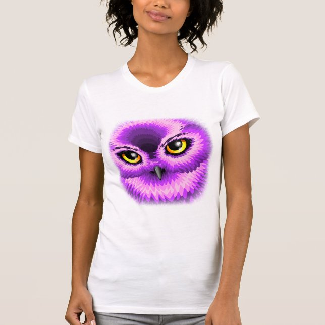 Camiseta Ojos rosados del búho (Anverso)