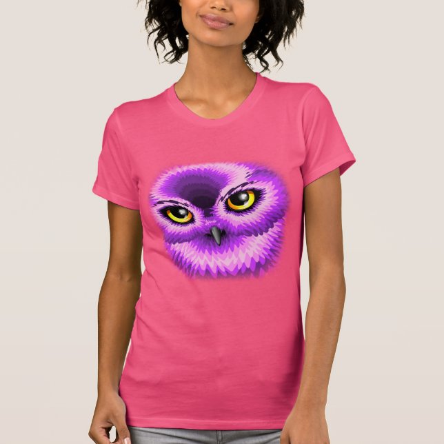 Camiseta Ojos rosados del búho (Anverso)