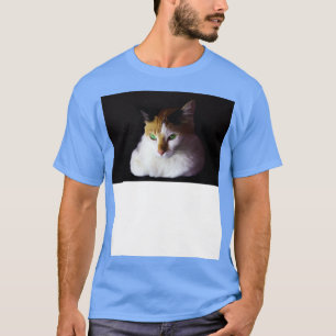 Camiseta ojos verdes de gato blanco 1