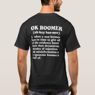 Camiseta Ok Boomer okboomer Definición Memes Millennials